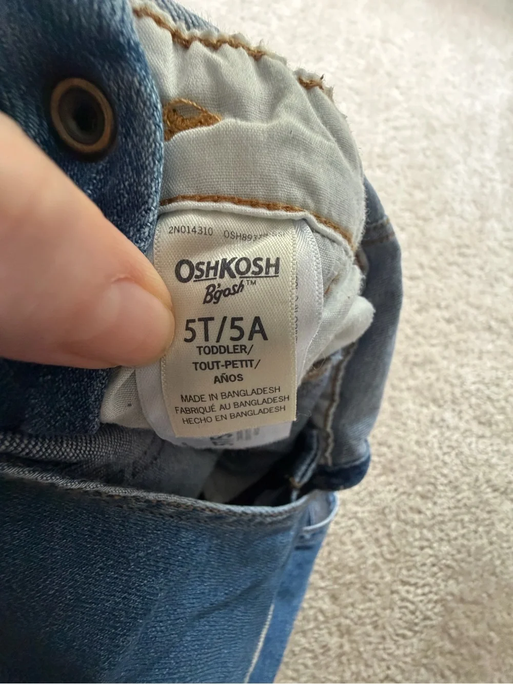 OshKosh B'gosh Medium Blue Kids Denim Overalls